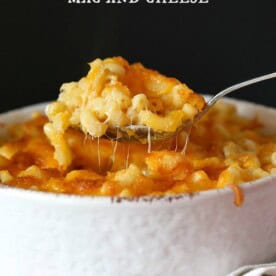 This five cheese mac and cheese if full of cheesy flavor. It’s perfect served as a main course or a delicious side dish.