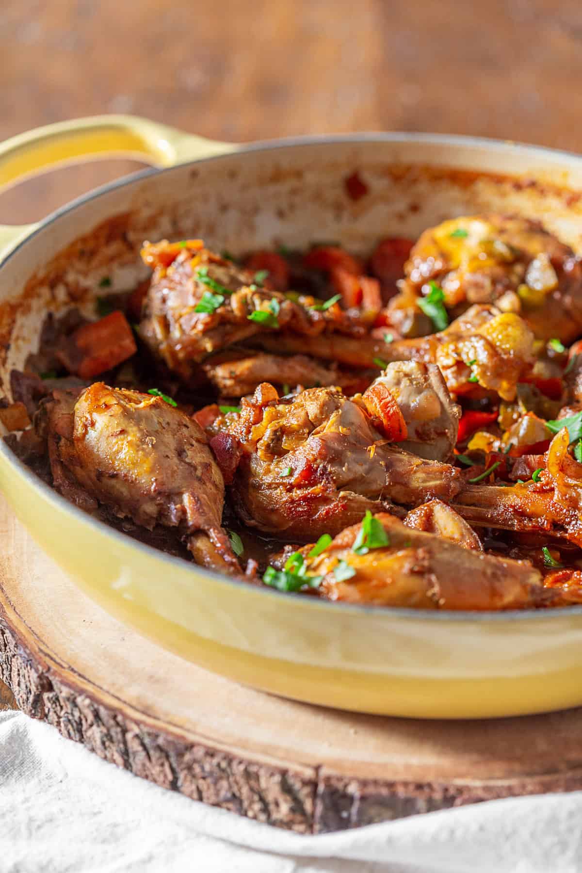 Grenadian Chicken Stew sprinkled with cilantro. 