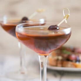 This classic Manhattan cocktail is just what Don Draper ordered! It's need only a few simple ingredients and it tastes delicious!