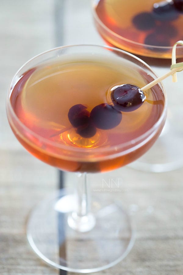 Manhattan Cocktail in a glass. 