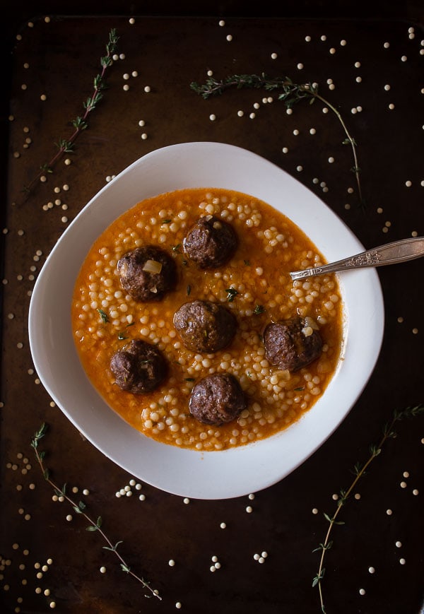 This lamb meatball couscous soup is ready in under an hour and packed full of winter deliciousness.