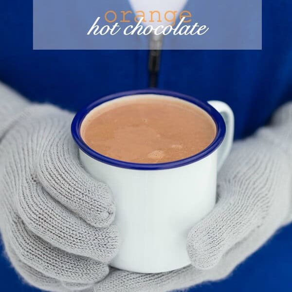This orange hot chocolate is ready in less than 10 minutes and is perfect for cold winter days.
