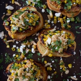 This open face bbq chicken burger with peach corn salsa is the perfect summer burger. Deliciously spiced with the perfect balance of sweet and savory. Ground chicken mixed with smoked paprika, chili powder and bbq sauce all cooked up to perfection, served on Texas toast and topped with sweet and savory peach corn salsa, cotija cheese and crispy fried onions. You'll have a hard time not wanting to eat this burger all summer long!
