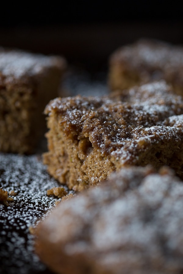 This sweet zucchini coffee cake is perfect for breakfast or dessert. Filled with fresh finely shredded zucchini and cinnamon brown sugar flavor. Perfectly moist and ready in no time!