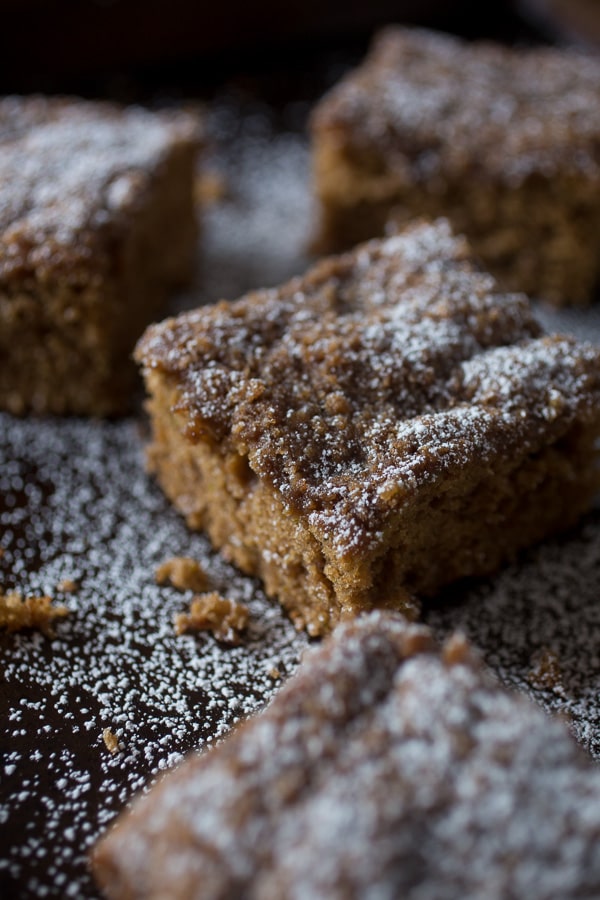 This sweet zucchini coffee cake is perfect for breakfast or dessert. Filled with fresh finely shredded zucchini and cinnamon brown sugar flavor. Perfectly moist and ready in no time!