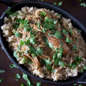 This slow cooker honey mustard pulled pork is so easy to make and the perfect weeknight supper. Great on buns, eaten plain or overtop rice.
