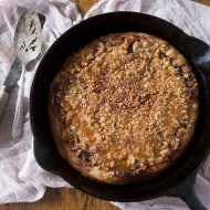 This caramel apple crisp pizza is the perfect sweet fall treat. The dough bakes up super crisp and the topping is sweet and fruit filled. You'll love this!