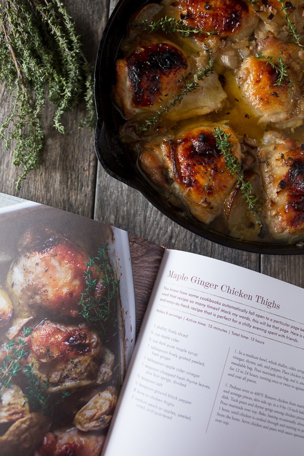 These maple ginger chicken thighs are packed full of flavor and perfect for any day of the week. Marinated in a maple syrup ginger mixture and baked to perfection with sweet fall apples. If you love maple syrup this is your new favorite recipe!