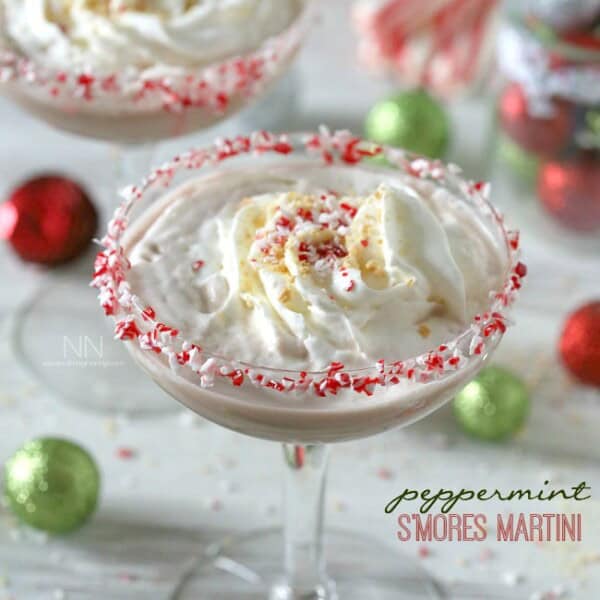 This peppermint s'mores martini is the perfect balance of adult chocolate milk deliciousness and holiday peppermint goodness.
