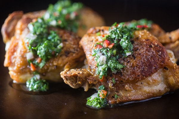 This chimichurri crispy chicken is the perfect weeknight dinner. 