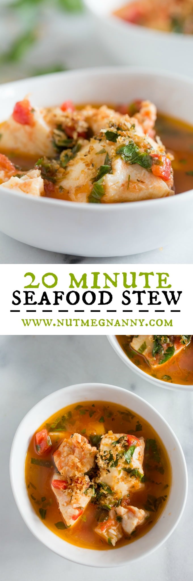 20 Minute Seafood Stew pin for pinterest.