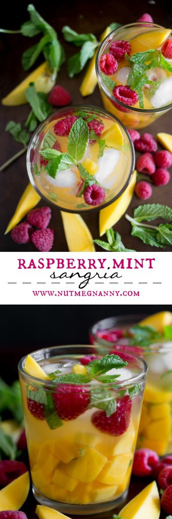 raspberry mango sangria long pin for pinterest