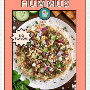 Loaded Greek Hummus pin for Pinterest.