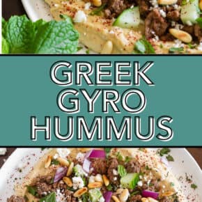 Loaded Greek Hummus pin for Pinterest.