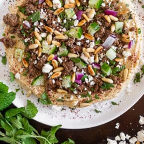 Loaded Greek Hummus pin for Pinterest.