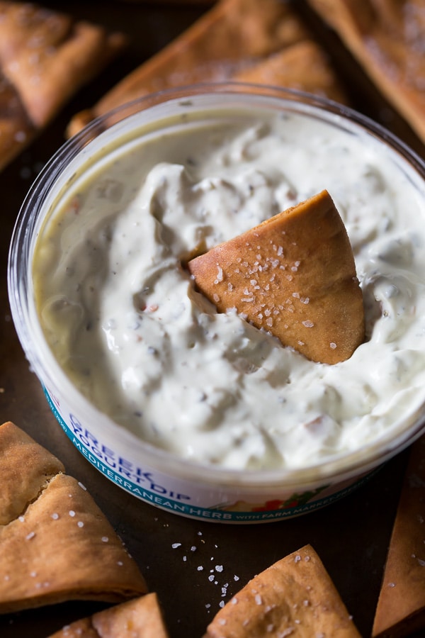 These cumin spiced pita chips are perfectly spiced and great for dipping into hearty vegetable dips or creamy hummus. Ready in under 30 minutes and super simple!