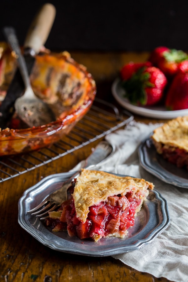 Strawberry rhubarb pie.