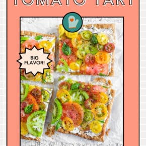Heirloom Tomato Tart pin for Pinterest.