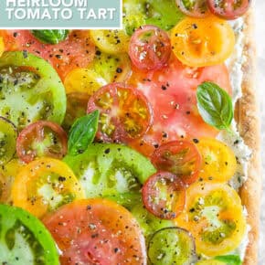 Heirloom Tomato Tart pin for Pinterest.