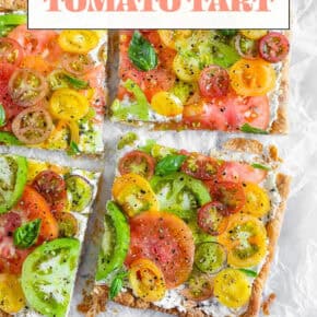 Heirloom Tomato Tart pin for Pinterest.