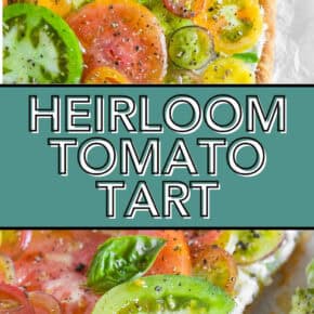 Heirloom Tomato Tart pin for Pinterest.