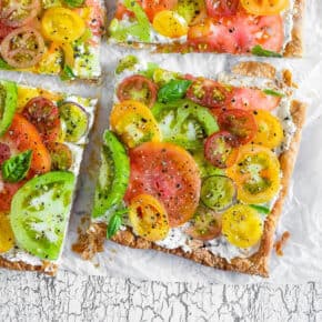 Heirloom Tomato Tart pin for Pinterest.
