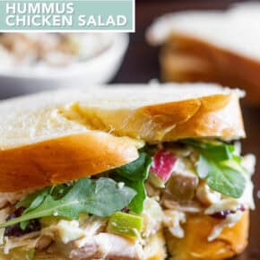 Hummus Chicken Salad pin for Pinterest.