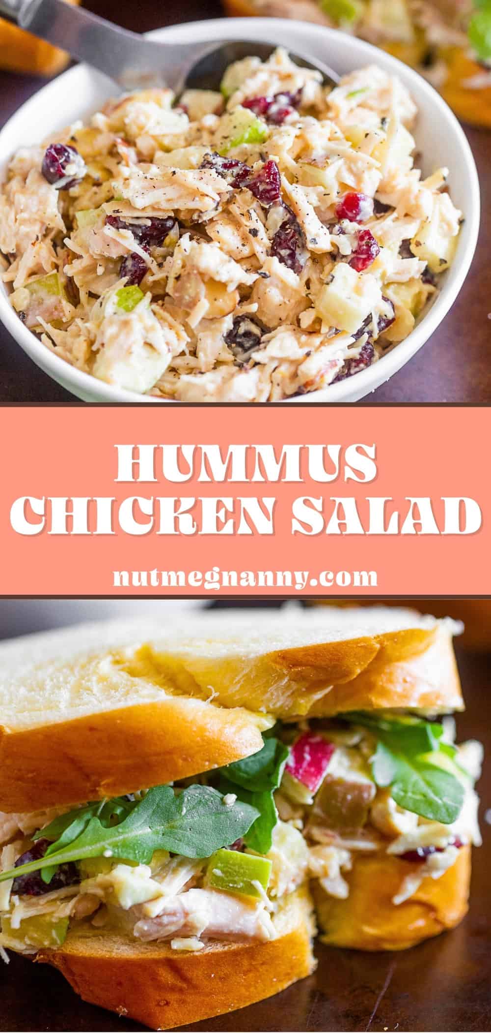 Hummus Chicken Salad pin for Pinterest.