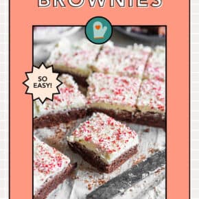 Easy Peppermint Brownies pin for Pinterest.