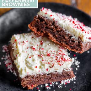 Easy Peppermint Brownies pin for Pinterest.
