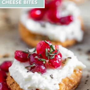 Whipped Goat Cheese Bites pin for Pinterest.
