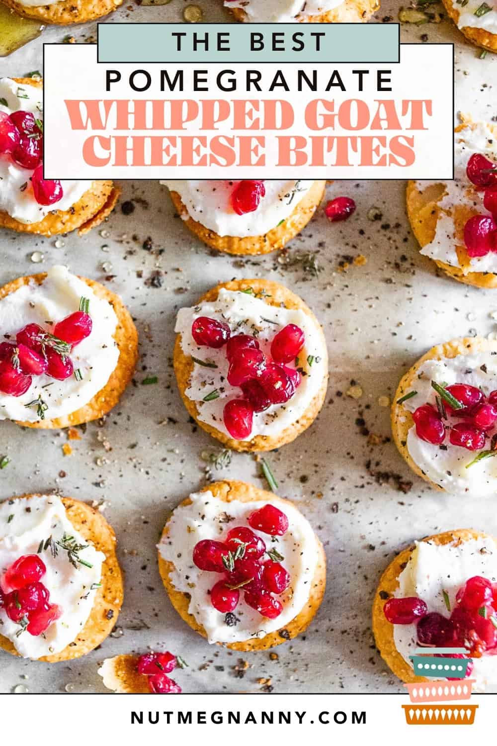 Whipped Goat Cheese Bites pin for Pinterest. 