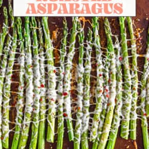 Parmesan Roasted Asparagus pin for Pinterest.