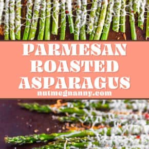 Parmesan Roasted Asparagus pin for Pinterest.