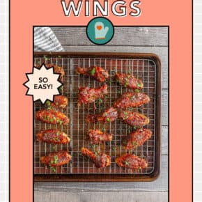 Apple Butter Chicken Wings pin for Pinterest.