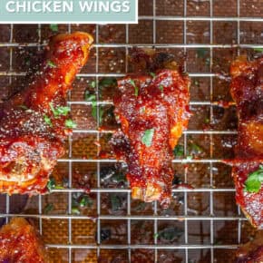 Apple Butter Chicken Wings pin for Pinterest.