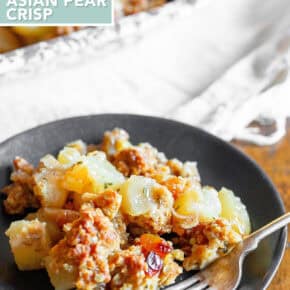 Asian Pear Crisp pin for Pinterest.