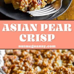 Asian Pear Crisp pin for Pinterest.