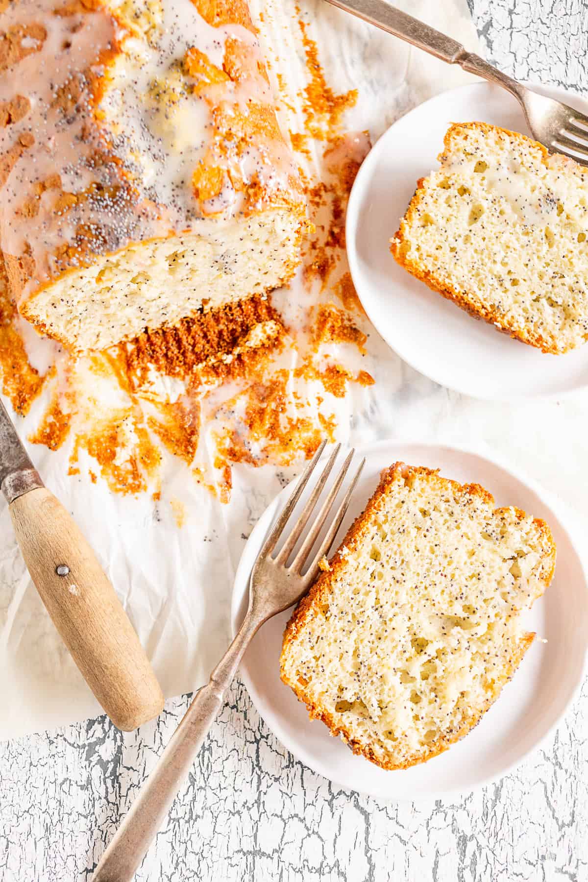 Grapefruit Poppy Seed Cake on a plate. 