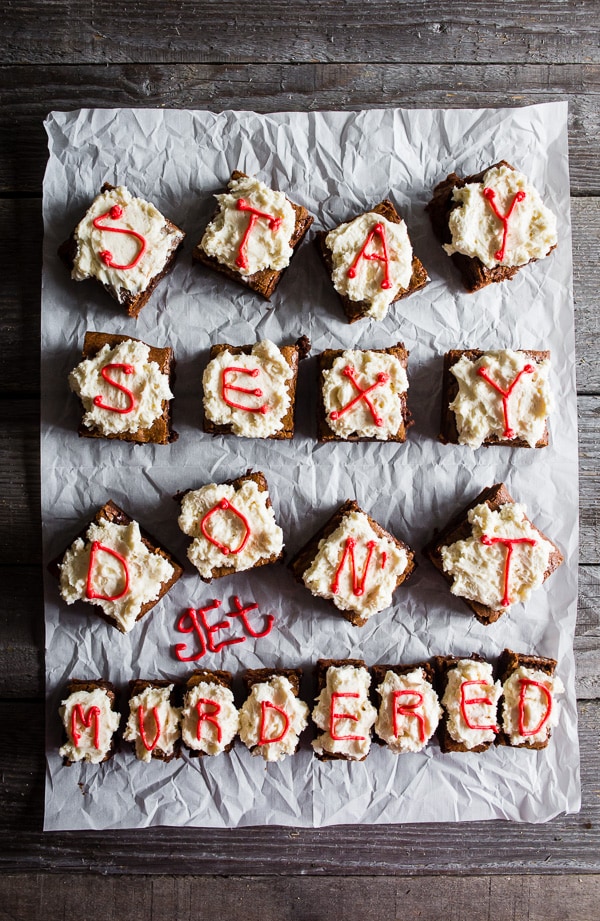 These espresso chocolate chip brownies are super fudgy and topped with a homemade fluffy vanilla bean buttercream. These are the type of brownies that will have you sneaking into the kitchen at midnight for a snack. Plus they are super simple to make!