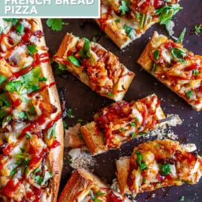 French Bread Pizza pin for Pinterest.