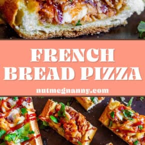 French Bread Pizza pin for Pinterest.