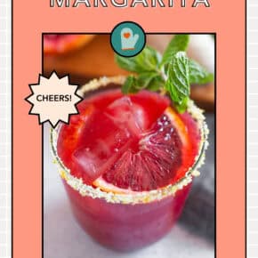 Blood Orange Margaritas pin for Pinterest.