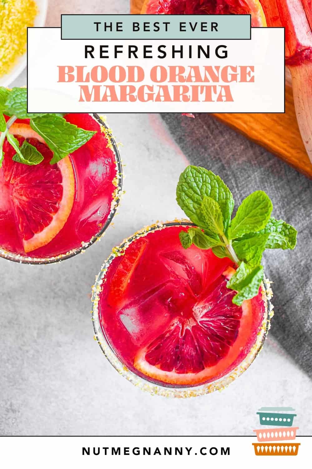 Blood Orange Margarita pin for Pinterest.