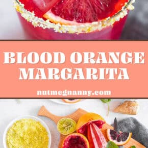 Blood Orange Margaritas pin for Pinterest.