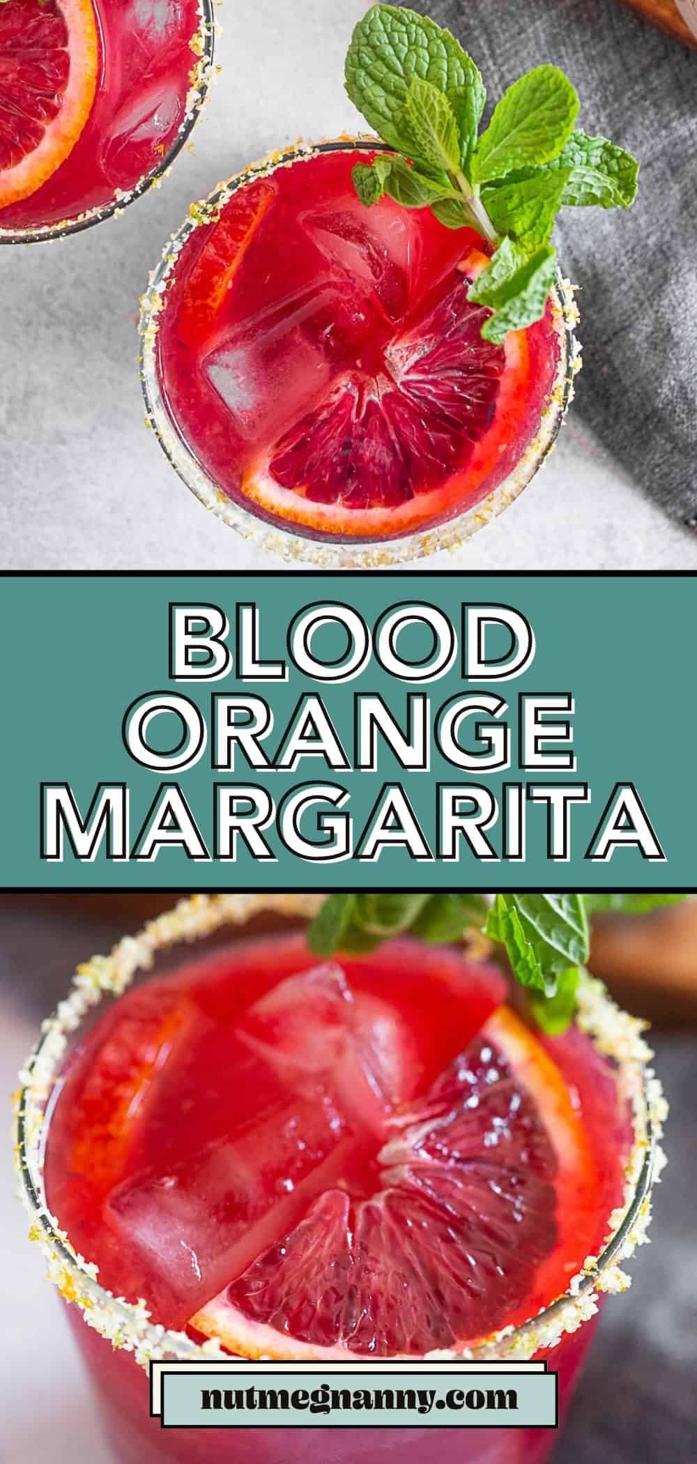 Blood Orange Margarita pin for Pinterest.