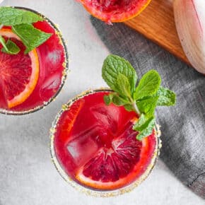 Blood Orange Margaritas pin for Pinterest.