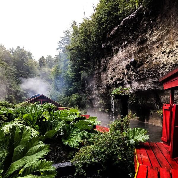 If you find yourself in Chile you must visit the Termas Geometricas near Pucon Chile. These natural hot springs are the perfect chilly rainy day activity. 17 different hot springs nestled in the mountains with a few cooling plunge pools. These hot springs are a MUST for any trip to Chile.