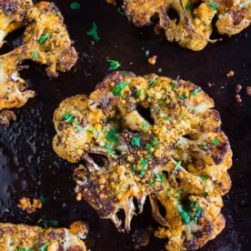 This Parmesan Cajun spiced cauliflower steak is the perfect menu addition to all your meatless meals. It also works perfectly as a flavorful side dish. This dish will turn everyone into a cauliflower lover!