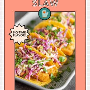 Easy Fish Tacos pin for Pinterest.